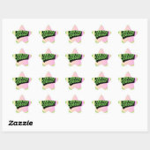 Ziet er Goed uit! Grappige Retro Groene Typografie Ster Sticker (Vel)