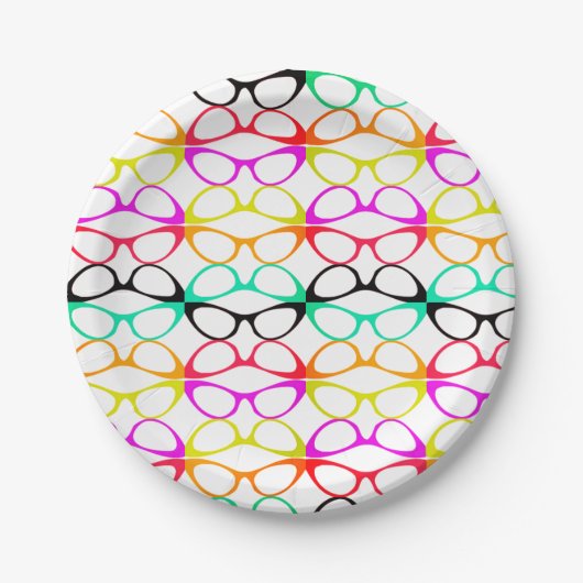 Ziet er goede spectaculaire kat-ojareumbril uit papieren bordje (Voorkant)