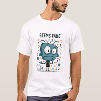 Ziet er Grappig Verdacht Buitenaards Karakter Cade T-shirt