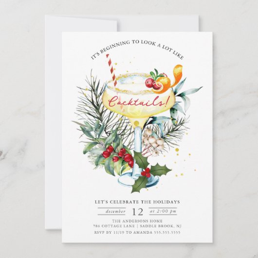 Ziet er veel uit als cocktails feestje kaart (Voorkant)