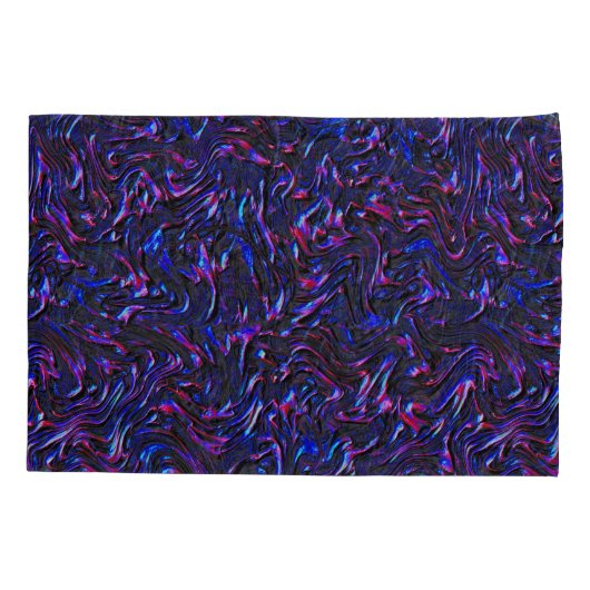 Ziet eruit als blauw en roze getextureerd van de w kussensloop (Achterkant-Links)