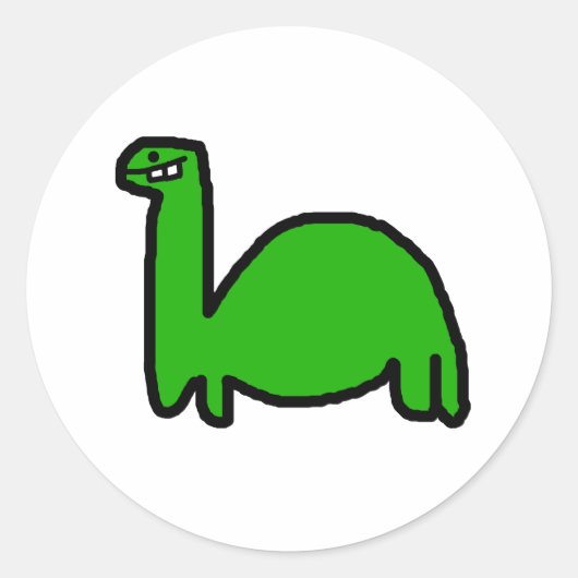 Ziet eruit als een sauropode ronde sticker (Voorkant)