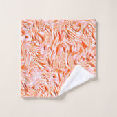 Ziet eruit als getextureerd van muur, zalmkleur bad handdoek (Wasdoekje)