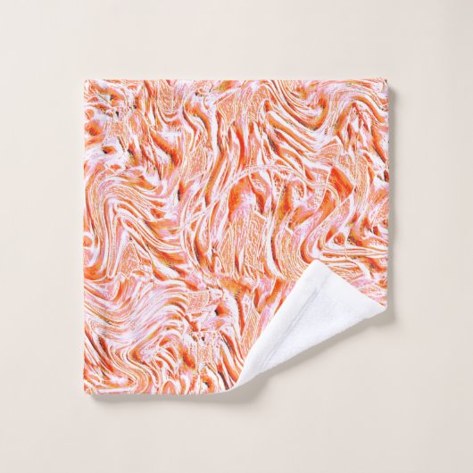 Ziet eruit als getextureerd van muur, zalmkleur bad handdoek (Wasdoekje)