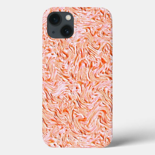 Ziet eruit als getextureerd van muur, zalmkleur Case-Mate iPhone case (Achterkant)
