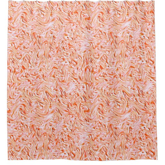 Ziet eruit als getextureerd van muur, zalmkleur douchegordijn (Voorkant)