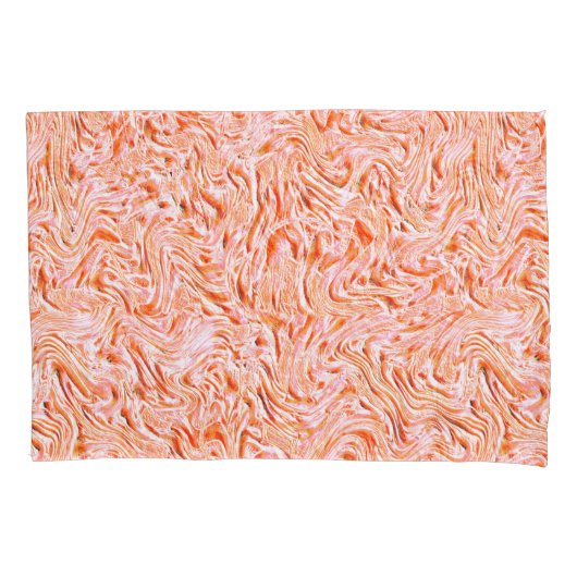 Ziet eruit als getextureerd van muur, zalmkleur kussensloop (Voorkant-Links)