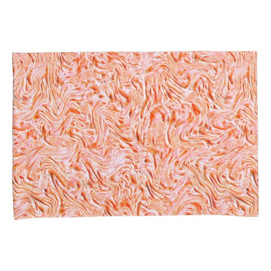 Ziet eruit als getextureerd van muur, zalmkleur kussensloop (Voorkant-Rechts)