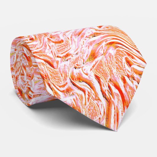Ziet eruit als getextureerd van muur, zalmkleur stropdas (Opgerold)
