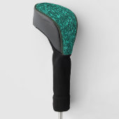 Ziet eruit als jade groen getextureerd aan wand golfheadcover (Schuin)