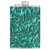 Ziet eruit als jade groen getextureerd aan wand heupfles (Voorkant)