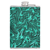 Ziet eruit als jade groen getextureerd aan wand heupfles (Achterkant)