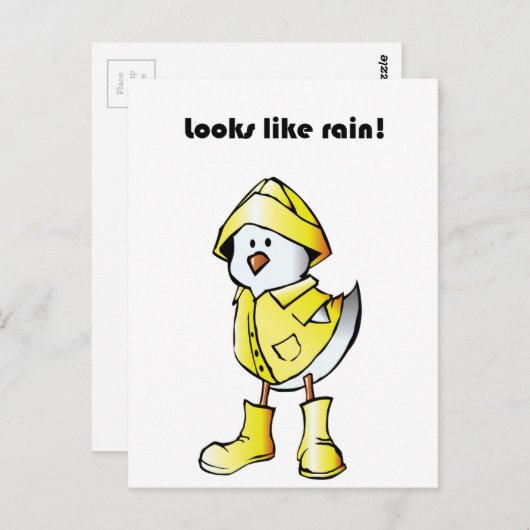 Ziet eruit als Rain Duck Chicken Schattigee Kinder Briefkaart (Voorkant / Achterkant)
