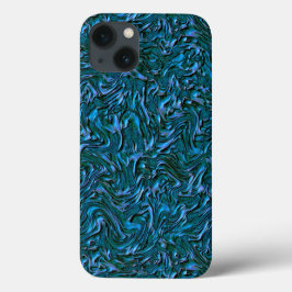 Ziet eruit als royal of cadet blauw, getextureerd  Case-Mate iPhone case