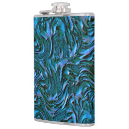 Ziet eruit als royal of cadet blauw, getextureerd  heupfles