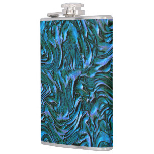 Ziet eruit als royal of cadet blauw, getextureerd  heupfles
