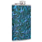 Ziet eruit als royal of cadet blauw, getextureerd  heupfles (Rechts)