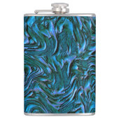 Ziet eruit als royal of cadet blauw, getextureerd  heupfles (Voorkant)