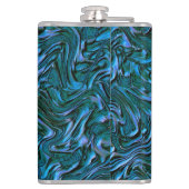 Ziet eruit als royal of cadet blauw, getextureerd  heupfles (Achterkant)