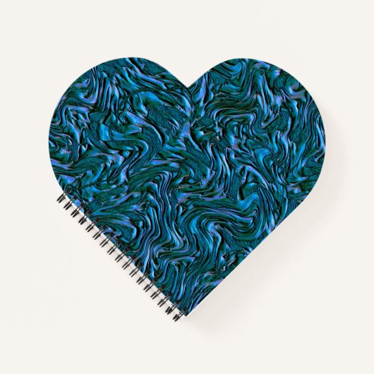 Ziet eruit als royal of cadet blauw, getextureerd  notitieboek (Voorkant)