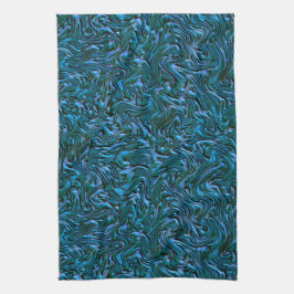 Ziet eruit als royal of cadet blauw, getextureerd  theedoek