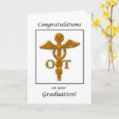 Ziet het Antiek Goud van de Afstuderen van de Kaart (Gele Bloem)