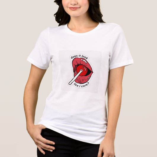 Ziet het eruit alsof ik erom maalde T-shirt | Sass (Voorkant)