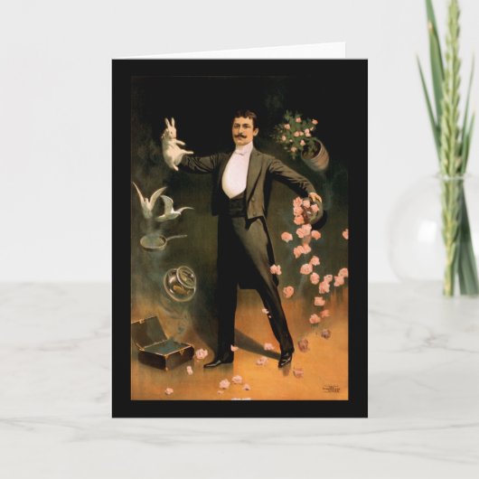 Zig die van Zan met konijnen en rozen presteren Kaart (Voorkant)