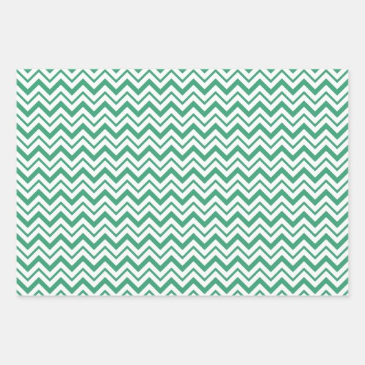 Zig-gelabeld mint Stripe-omslagpapier Inpakpapier Vel (Voorkant)