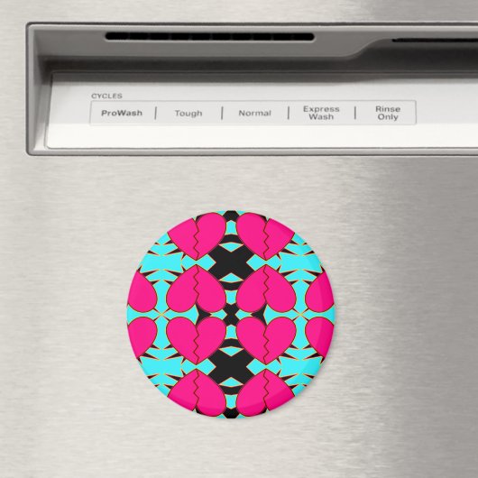 Zig-n-Zag Broken Hearts Magneet (Insitu (Vaatwasser))