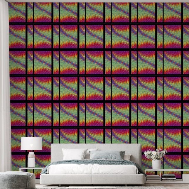 ZIG ZAG 5 Briefkaart Behang (Slaapkamer)