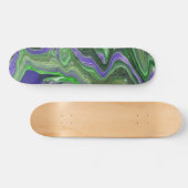 Zig Zag Acryl Abstract Groene Skateboard Deck (Horizontaal)