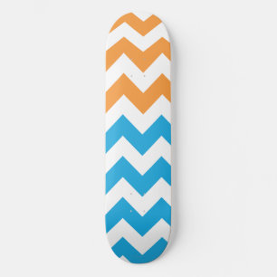 Zig Zag Aqua-Oranje Persoonlijk Skateboard