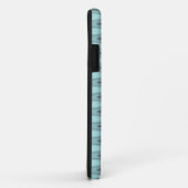 Zig Zag Black Blauwgroen grijs patroon Case-Mate iPhone Case (Achterkant/rechts)