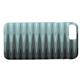 Zig Zag Black Blauwgroen grijs patroon Case-Mate iPhone Case (Achterkant (Horizontaal))