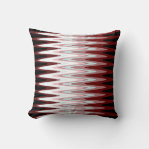 Zig Zag Black Red Grey Pattern Sierkussen