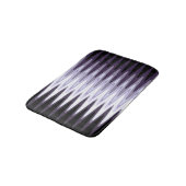 Zig Zag Black White Grey Dark Paars Beige Patroon Badmat (Gekanteld)