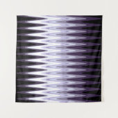 Zig Zag Black White Grey Dark Paars Beige Patroon Wandkleed (Voorkant (horizontaal))