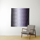 Zig Zag Black White Grey Dark Paars Beige Patroon Wandkleed (In Situ (horizontaal))