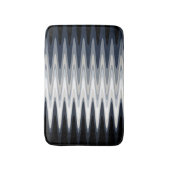 Zig Zag Black White Grey Navy Blue Beige Pattern Badmat (Voorkant Verticaal)