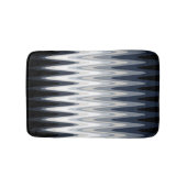 Zig Zag Black White Grey Navy Blue Beige Pattern Badmat (Voorkant)