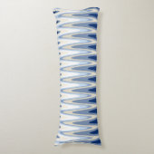Zig Zag Black White Grey Navy Blue Beige Pattern Lichaamskussen (Voorkant Verticaal)