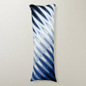 Zig Zag Black White Grey Navy Blue Beige Pattern Lichaamskussen (Voorkant Verticaal)