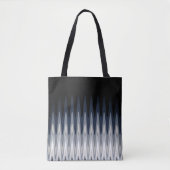 Zig Zag Black White Grey Navy Blue Beige Pattern Tote Bag (Voorkant)