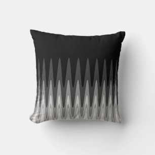 Zig Zag Black White Grey Pattern Kussen