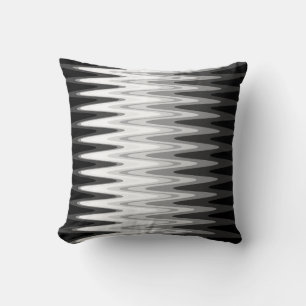Zig Zag Black White Grey Pattern Kussen