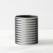 Zig Zag Black White Grey Pattern Mok (Midden)