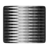 Zig Zag Black White Grey Pattern Snijplank (Voorkant)