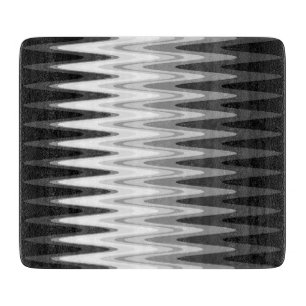 Zig Zag Black White Grey Pattern Snijplank
