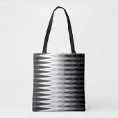 Zig Zag Black White Grey Pattern Tote Bag (Voorkant)